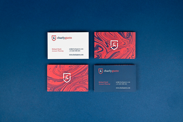 marble paper business card spain